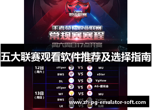 五大联赛观看软件推荐及选择指南